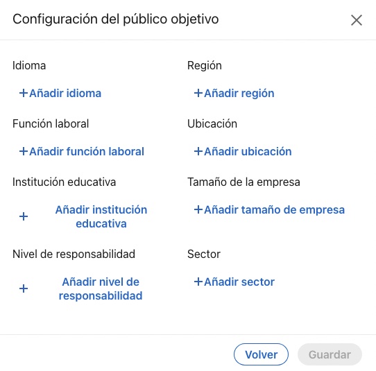 Segmentar publicaciones en LinkedIn